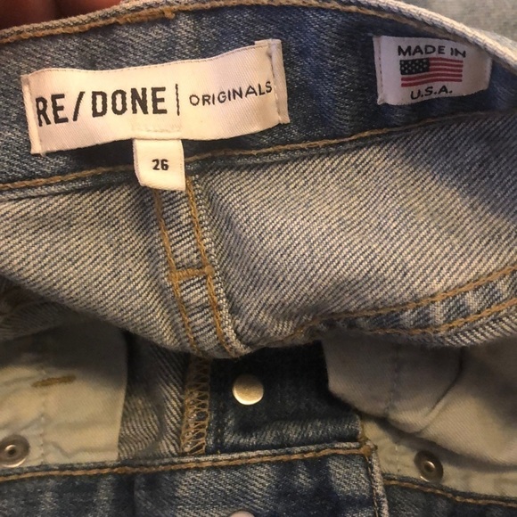 Re/Done Distressed Raw Hem Skinny Jeans - Picture 7 of 7